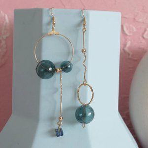 🍏50% OFF/3+...Asymmetrical Glass Bubble Dangle Earrings